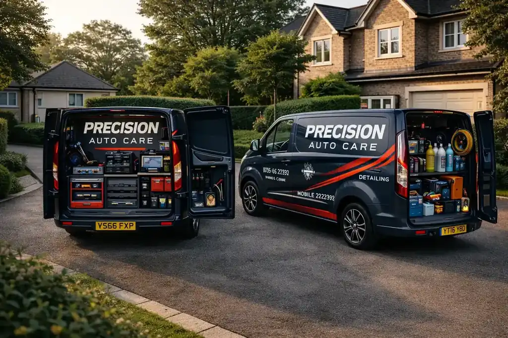 Precision Auto Care branded van